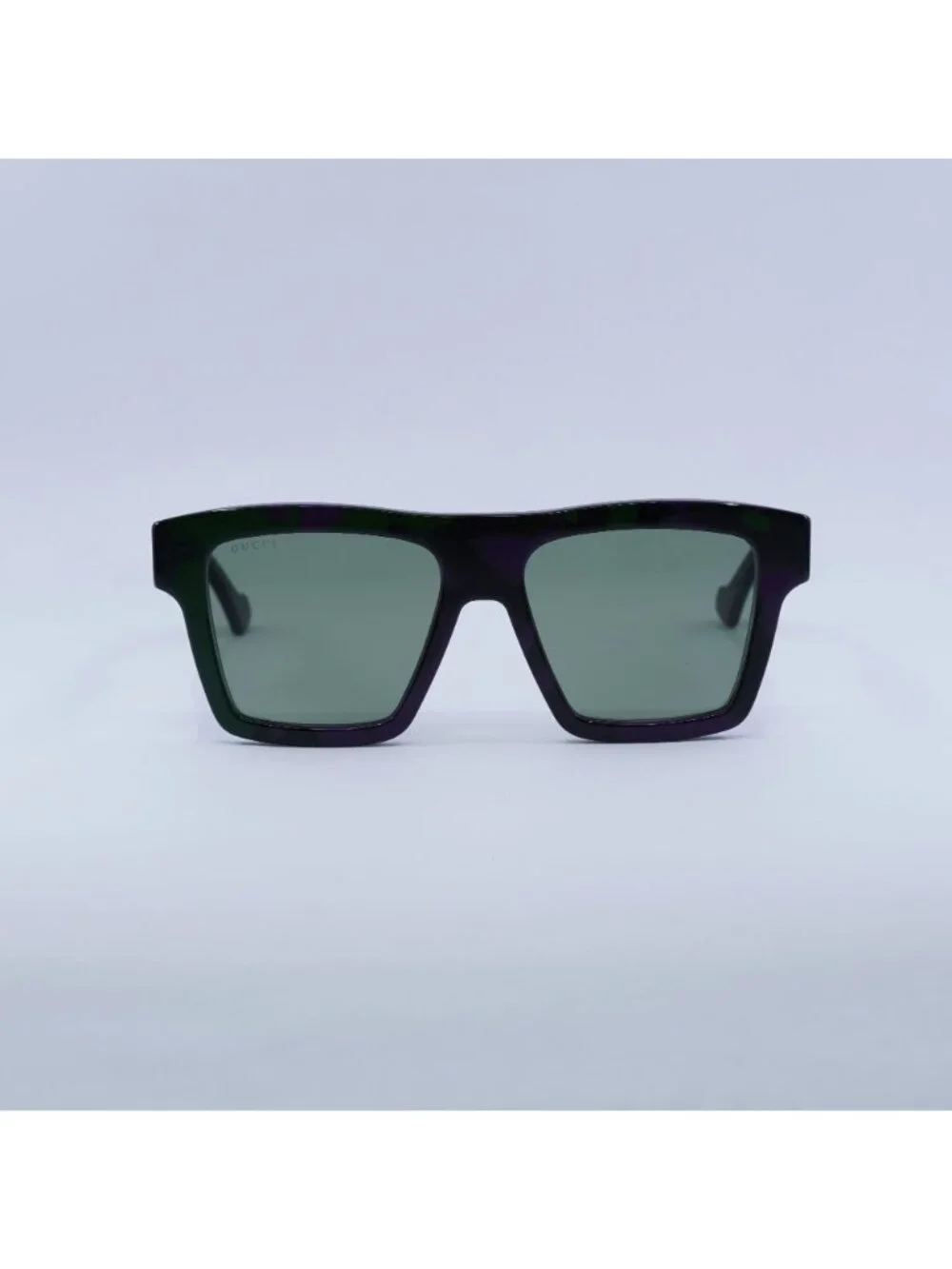 Gucci GG0962S 014 Sunglasses Purple Square Frame, Green Lenses